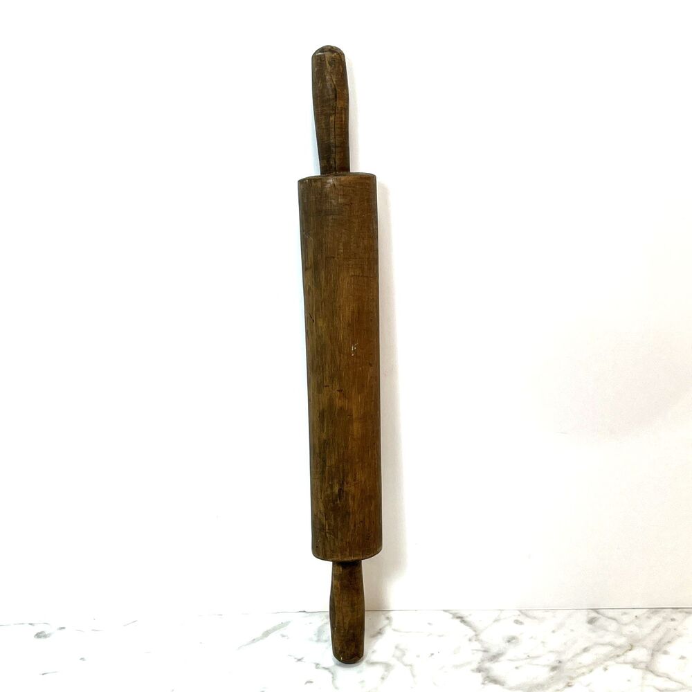 Vintage Wooden Rolling Pin Solid Rustic Farmhouse Rolling Pin 15 Inches